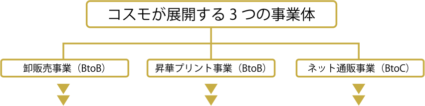 コスモが展開する３つの事業体